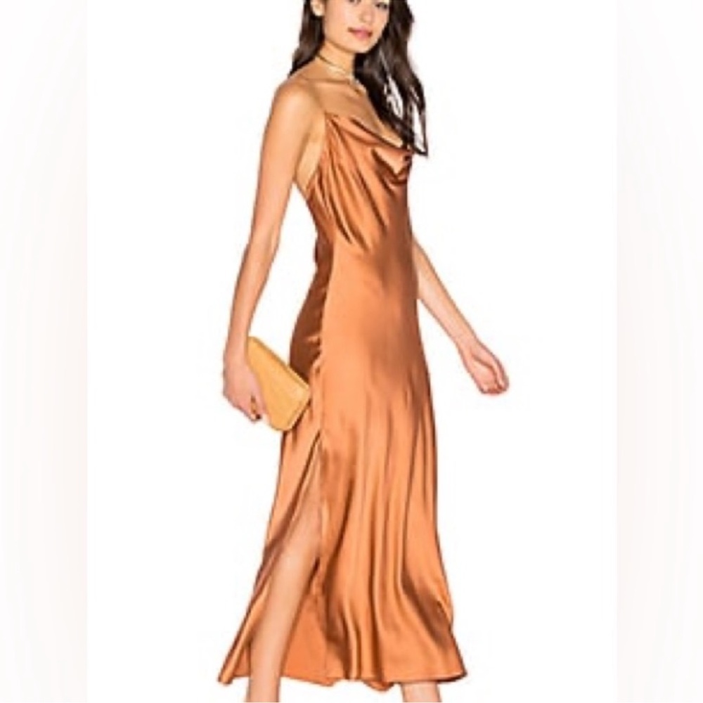 LPA Copper/Bronze Slip Dress